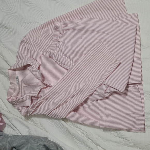 VINTAGE 90s Pepper Tree matching seersucker skirt and blazer set - Picture 5 of 5